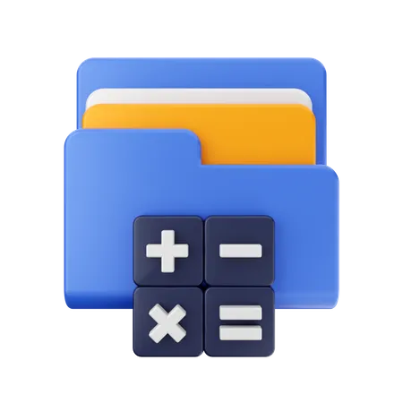 Free Calculator Folder  3D Icon