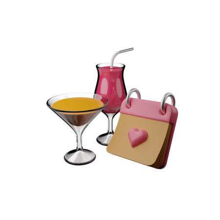 Free Calendar And Glasses  3D Icon