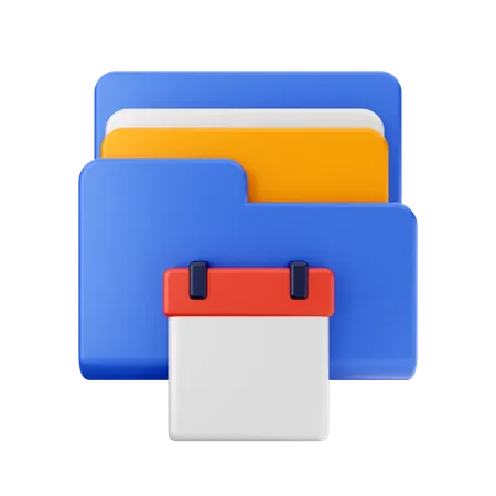 Free Calendar Folder  3D Icon