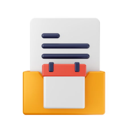 Free Calendar Folder  3D Icon