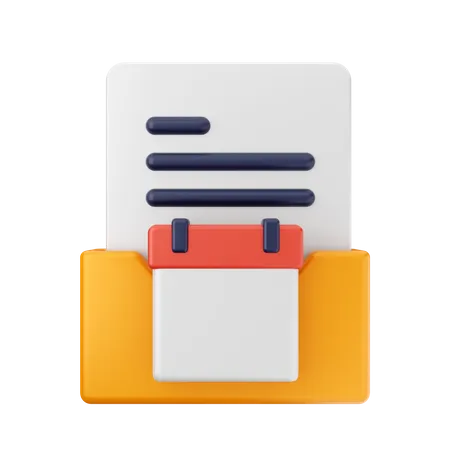 Free Calendar Folder  3D Icon