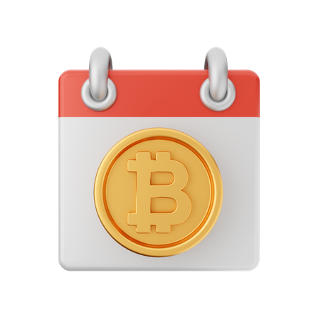 Free Calendario bitcoin  3D Icon