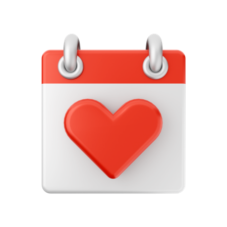 Free Calendario del corazon  3D Icon