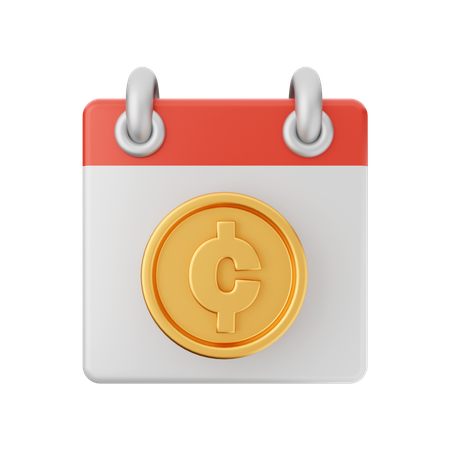 Free Calendario de criptomonedas  3D Icon