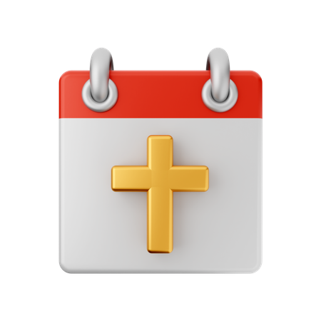 Free Calendario cruz cristiana  3D Icon