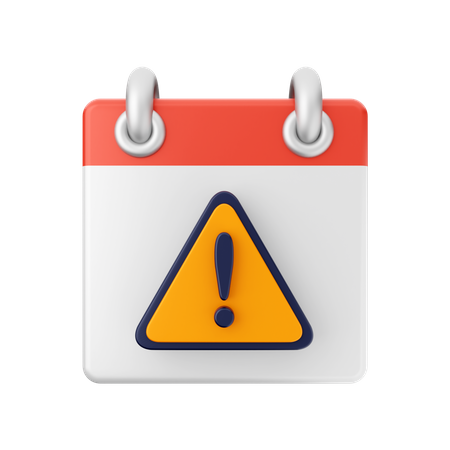 Free Calendario de advertencia  3D Icon