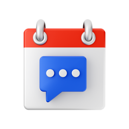 Free Calendário de bate-papo  3D Icon