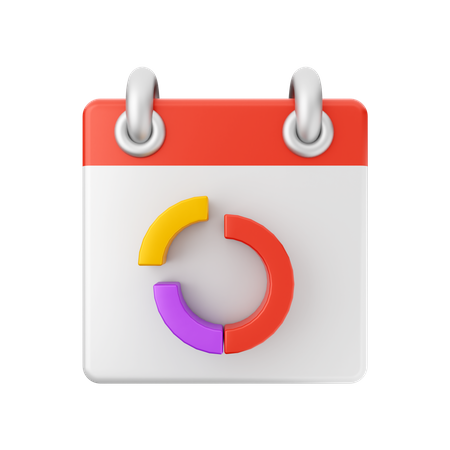 Free Calendario de gráficos de anillos  3D Icon