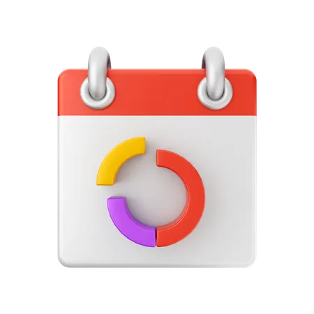 Free Calendario de gráficos de anillos  3D Icon