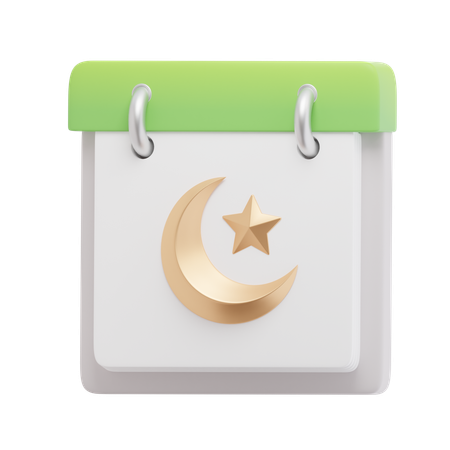 Free Calendario islámico  3D Icon