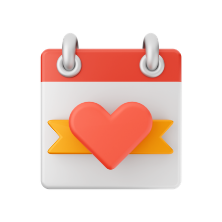 Free Calendario de san valentin  3D Icon