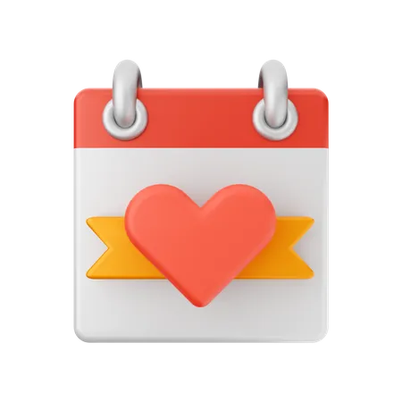 Free Calendario de san valentin  3D Icon