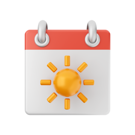 Free Calendario solar  3D Icon