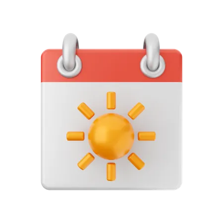 Free Calendario solar  3D Icon