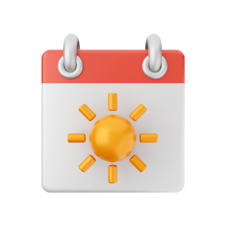 Free Calendário solar  3D Icon