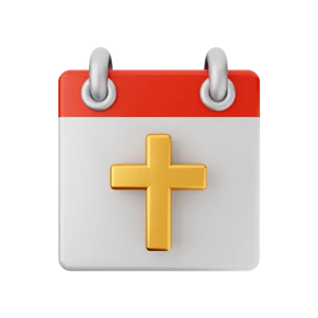 Free Calendrier de la croix chrétienne  3D Icon