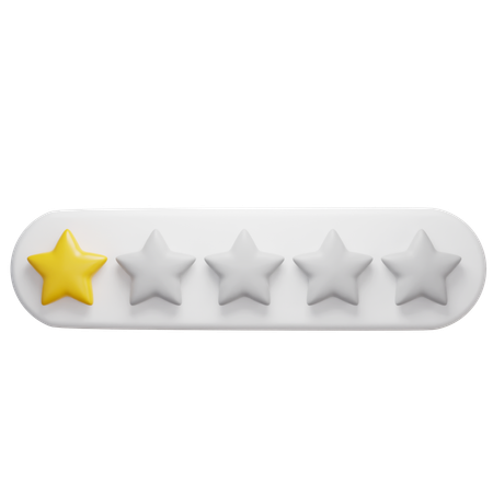 Free Calificación de una estrella  3D Icon