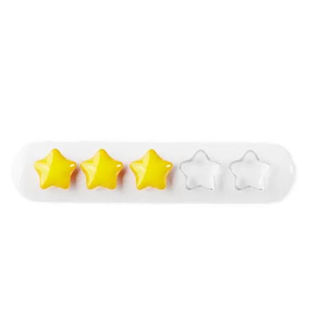 Free Calificación de tres estrellas  3D Icon