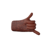3d black hand emoji