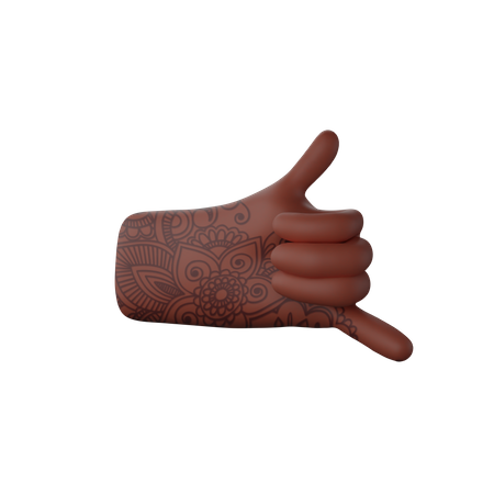 Free Call me gesture with hand  3D Icon