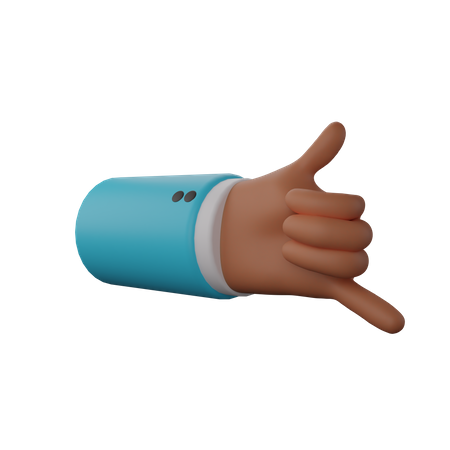 Free Call me hand gesture  3D Icon