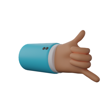 Free Call me hand gesture  3D Icon