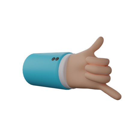 Free Call me hand gesture  3D Icon