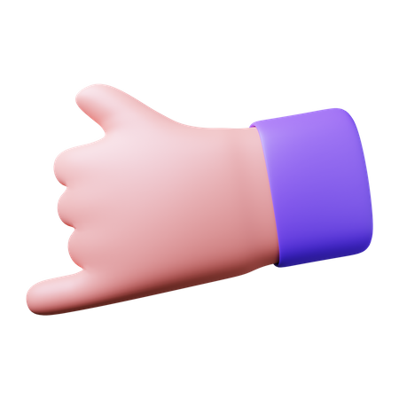 Free Call Me Hand Gesture  3D Icon