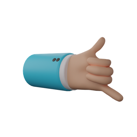 Free Call me hand gesture  3D Illustration