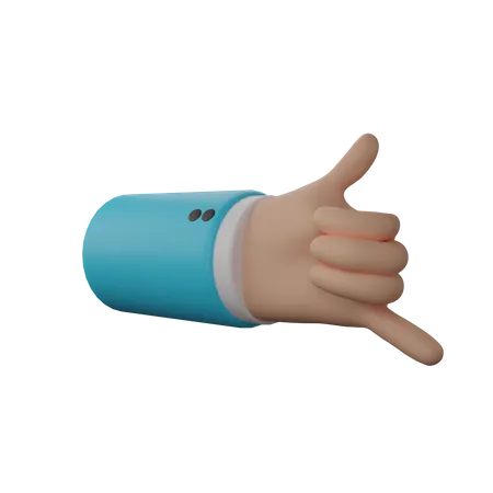 Free Call me hand gesture  3D Illustration