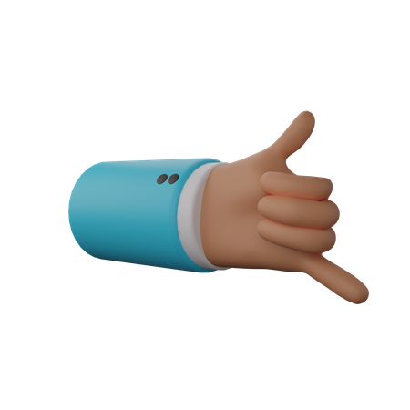 Free Call me hand gesture  3D Illustration