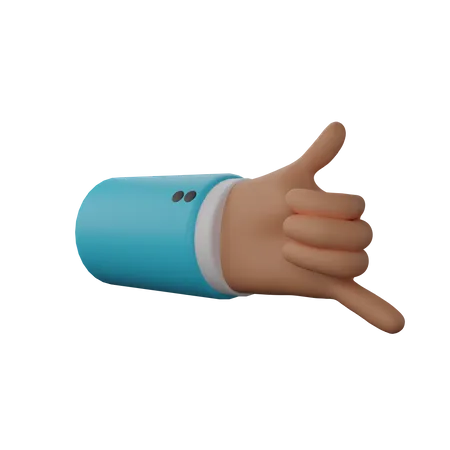 Free Call me hand gesture  3D Illustration