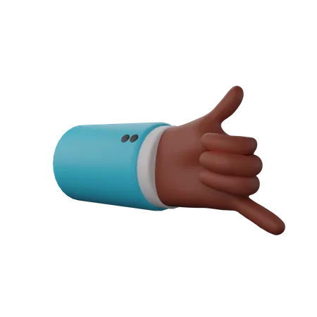 Free Call me hand gesture  3D Illustration