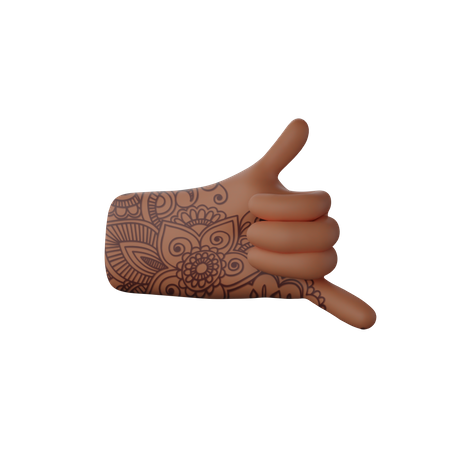 Free Call me sign with hand  3D Icon