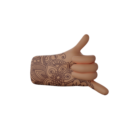 Free Call me sign with hand  3D Icon