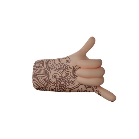Free Call me sign with hand  3D Icon