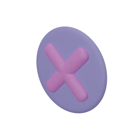 Free Cancel  3D Icon