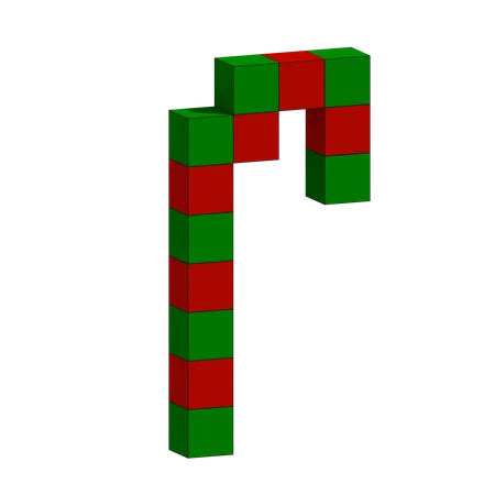 Free Candy Cane  3D Icon