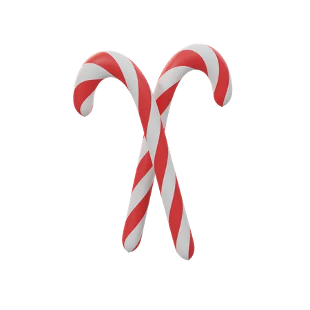 Free Candy Cane  3D Icon