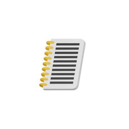 Free Carnet de notes  3D Icon