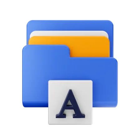 Free Carpeta del alfabeto  3D Icon