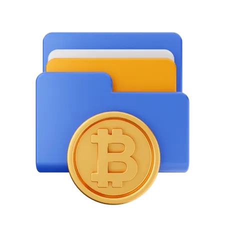 Free Carpeta bitcoin  3D Icon