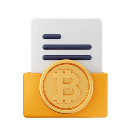 Free Carpeta bitcoin  3D Icon