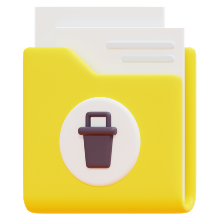 Free Carpeta de basura  3D Icon