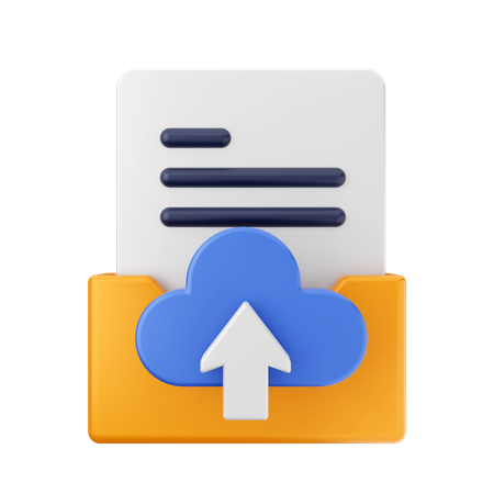 Free Carpeta de carga en la nube  3D Icon