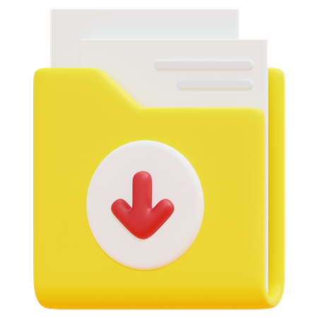 Free Carpeta de descargas  3D Icon