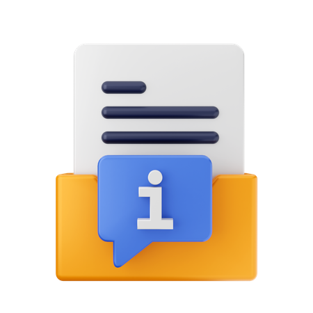 Free Carpeta de información  3D Icon