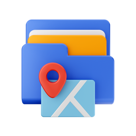 Free Carpeta de mapas  3D Icon