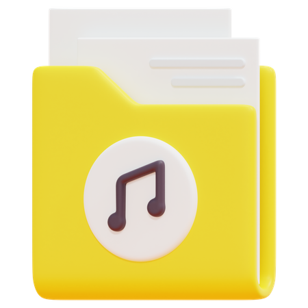 Free Carpeta de música  3D Icon