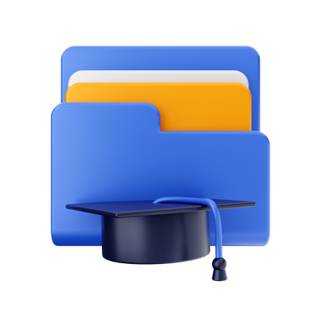 Free Carpeta de sombrero de graduación  3D Icon